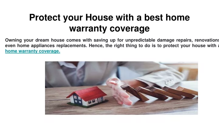 protect your house with a best home warranty coverage
