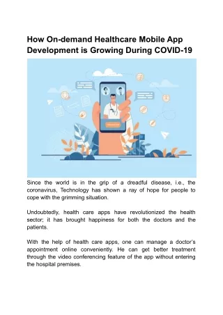 how on demand healthcare mobile app development