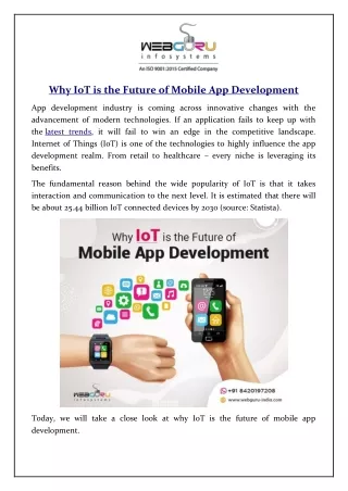 why iot is the future of mobile app development