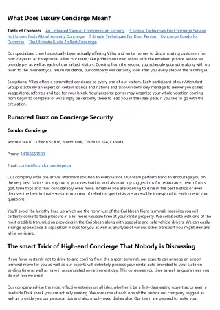 Examine This Report on Home Concierge Services