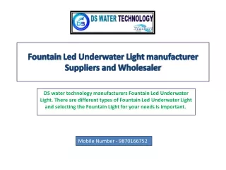 Fountain Led Light Supplier in delhi