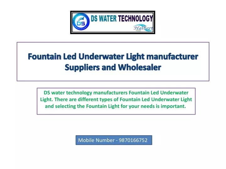 fountain led underwater light manufacturer suppliers and wholesaler