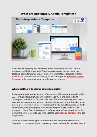 what are bootstrap 5 admin templates