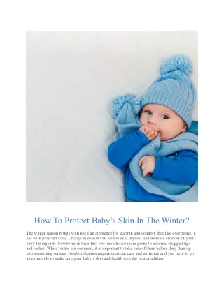 How To Protect Baby’s Skin In The Winter_ - The Moms Co.