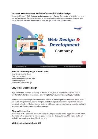 increase your business with professional website