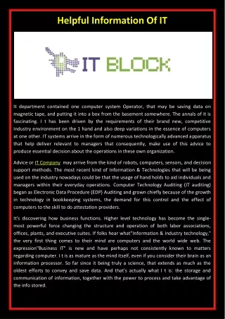 IT Block Pte.Ltd. MSP IT Support  IT Company Singapore  SG