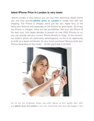 latest iphone price in london is very lower