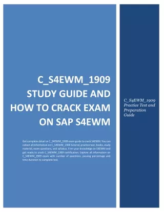 c s4ewm 1909 study guide and how to crack exam