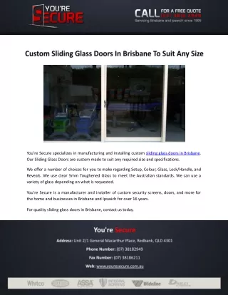 you re secure specializes in manufacturing