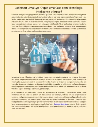 jaderson lima lyx o que uma casa com tecnologia