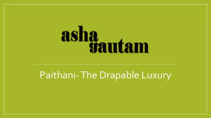 paithani the drapable luxury