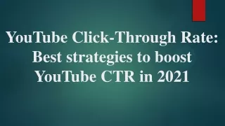 youtube click through rate best strategies
