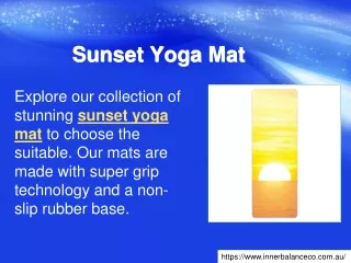 sunset yoga mat