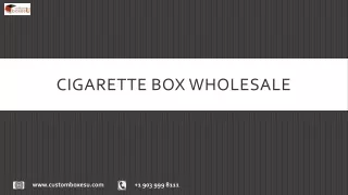 cigarette box wholesale