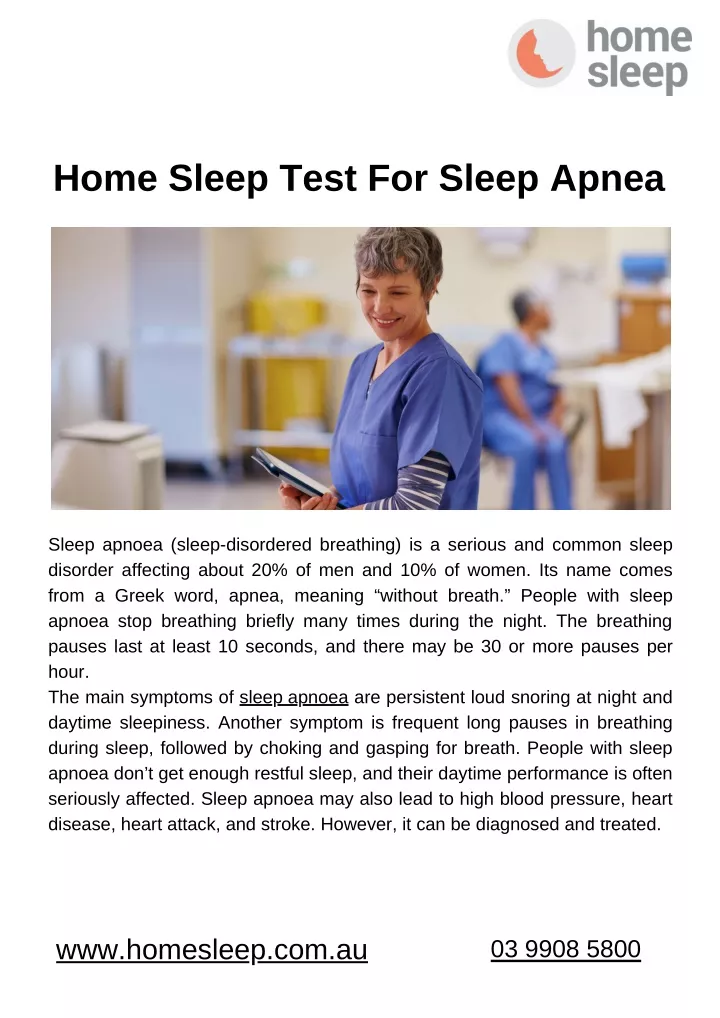 PPT - Home Sleep Test For Sleep Apnea PowerPoint Presentation, free ...