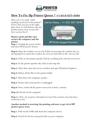 How To Fix Hp Printer Queue-converted