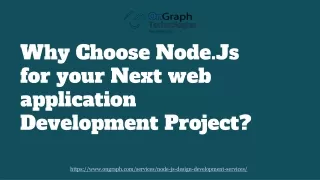 why choose node js for your next web application development project