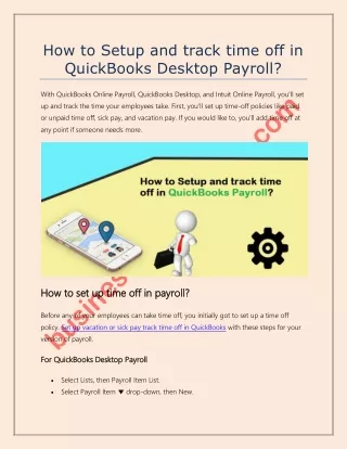 how to setup and track time off in quickbooks