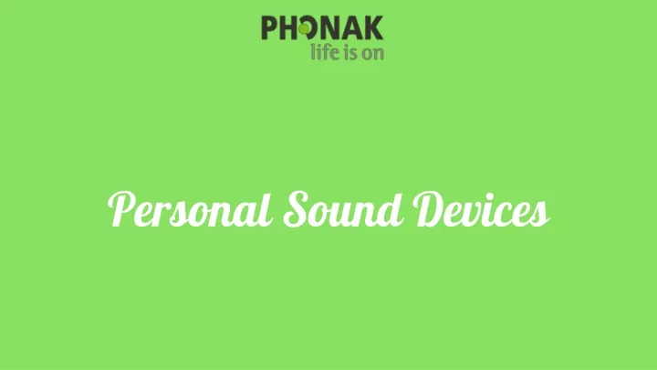 personal sound devices