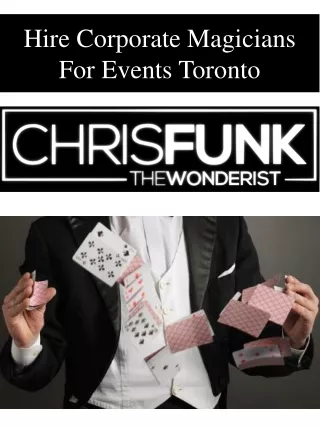 hire corporate magicians for events toronto