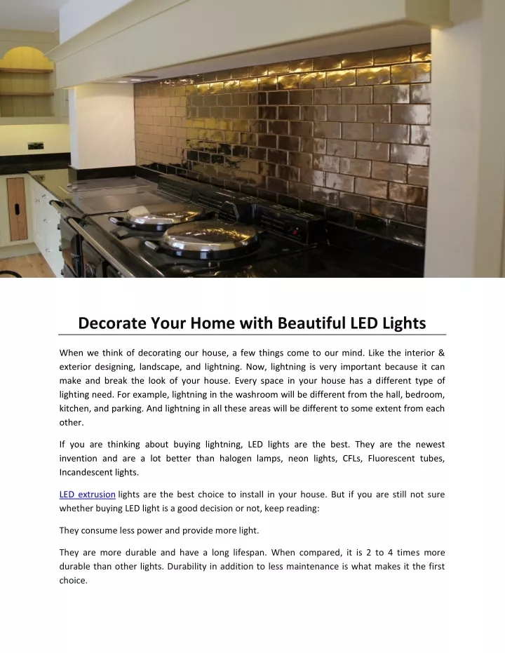 decorate your home with beautiful led lights