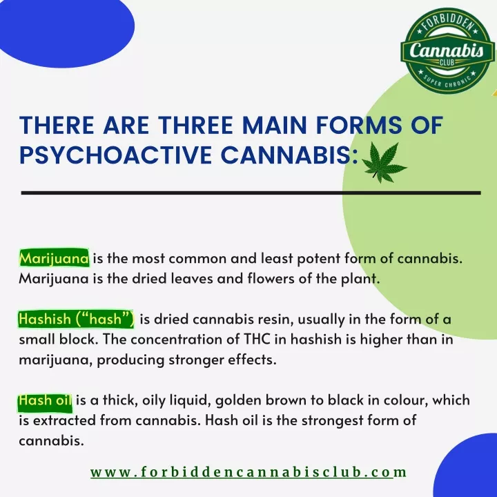 there are three main forms of psychoactive