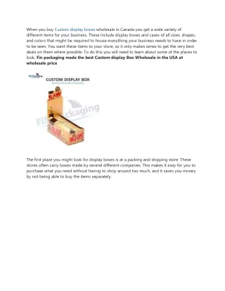 when you buy custom display boxes wholesale
