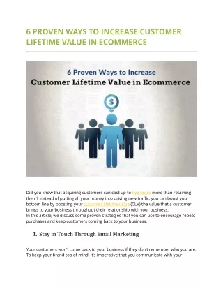 6 proven ways to increase customer lifetime value