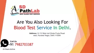 are you also looking for blood test service