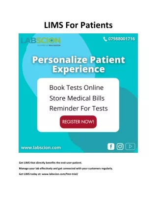 lims for patients