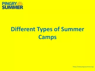 different types of summer camps