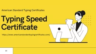 Get Typing Speed Certificate Online