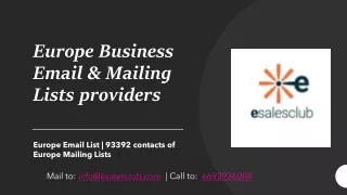 europe business email mailing lists providers