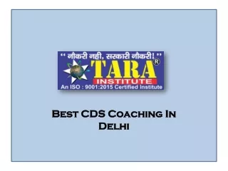 Get the Best CDS Coaching In Delhi