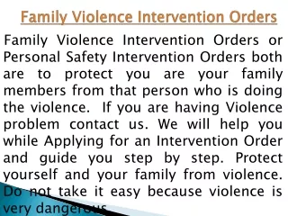 Apply Family Violence And Personal Safety Intervention Order by Aston Legal Grou