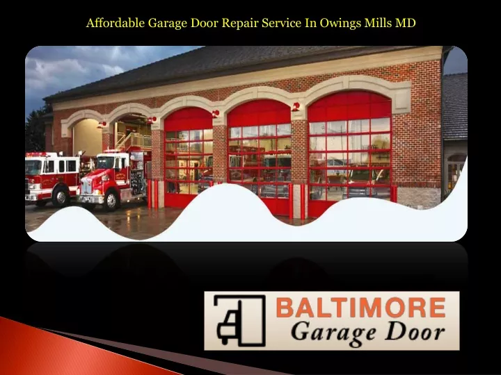 affordable garage door repair service in owings