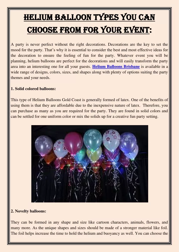 helium balloon types you can helium balloon types