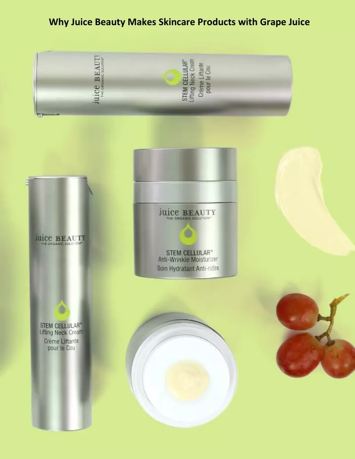 why juice beauty makes skincare products with