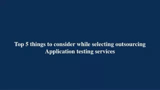 top 5 things to consider while selecting