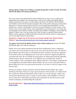 wireless router market set to witness an uptick