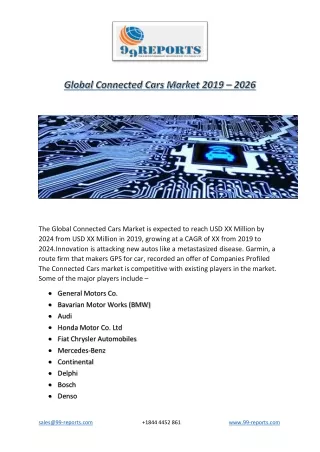 GLOBAL CONNECTED CAR MARKET