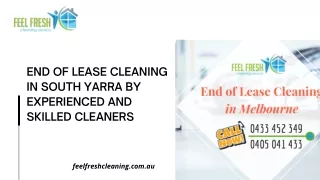 End of Lease Cleaning in South Yarra and by Experienced and Skilled Cleaners