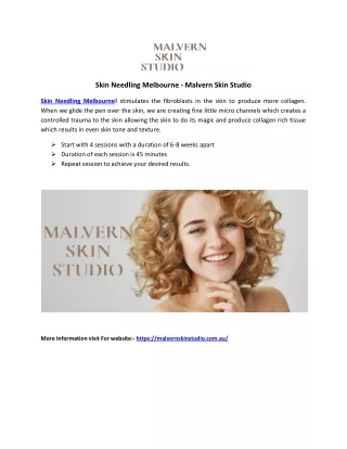 Skin Needling Melbourne - Malvern Skin Studio