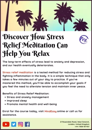 Discover How Stress Relief Meditation Can Help You Relax