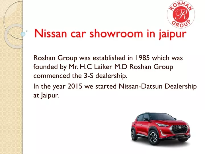 nissan car showroom in jaipur
