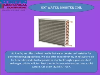 Hot Water Booster Coil