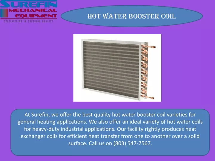hot water booster coil