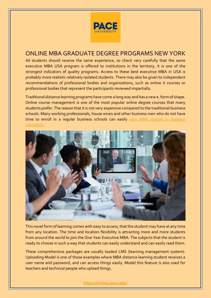 online mba graduate degree programs new york
