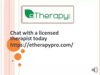 chat with a licensed therapist today https etherapypro com
