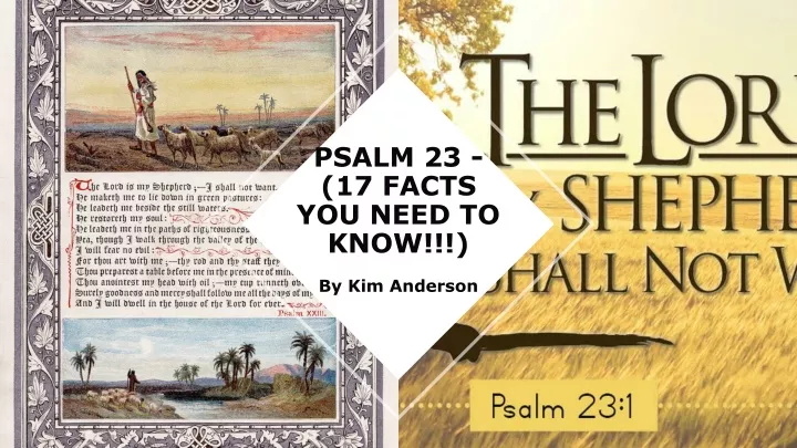psalm 23 17 facts you need to know